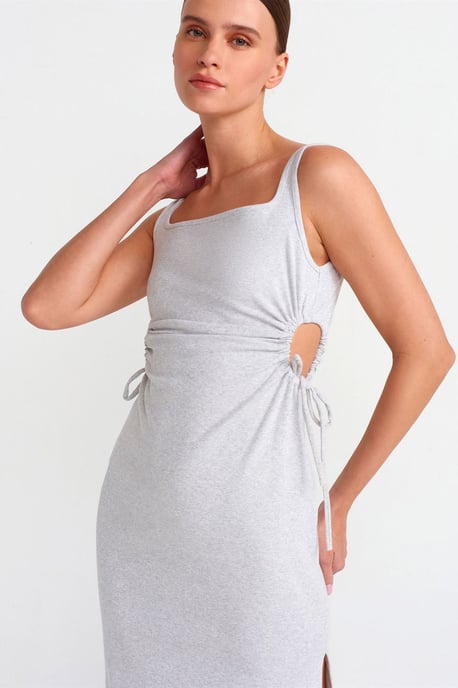 Sleeveless Bodycon Midi Dress With Cut-Out - Image 4