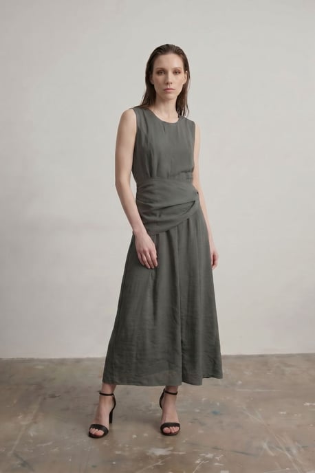 Mouwloze A-Lijn Midi-jurk - Image 3