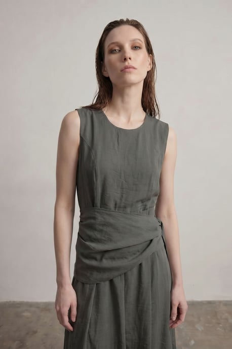 Mouwloze A-Lijn Midi-jurk - Image 6