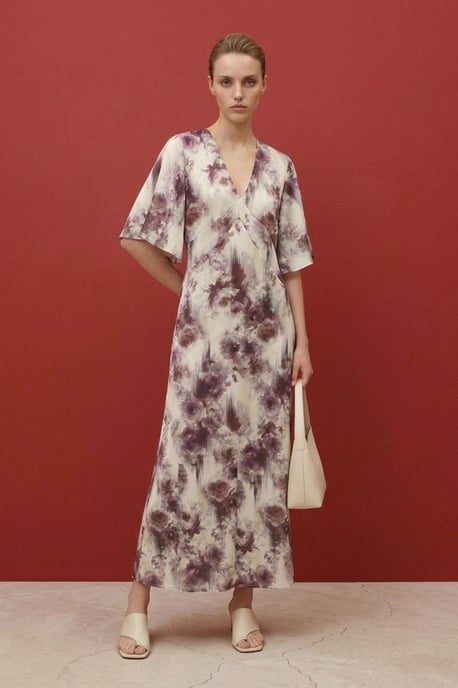Abstracte Print Midi Jurk - Image 3