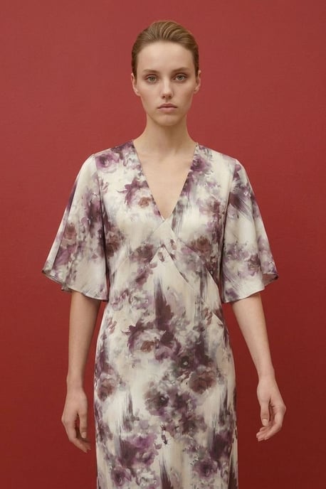 Abstracte Print Midi Jurk - Image 4