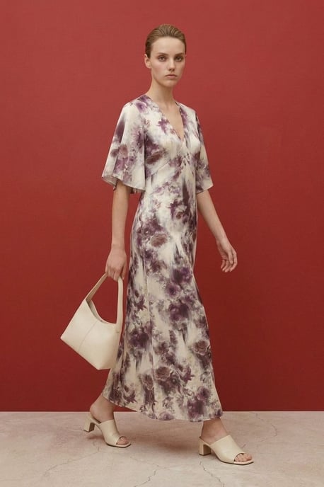 Abstracte Print Midi Jurk - Image 5