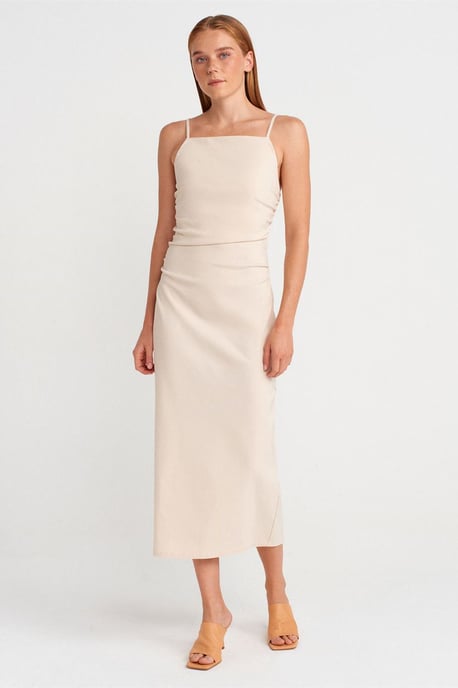Mouwloze Bodycon Midi Jurk - Image 1