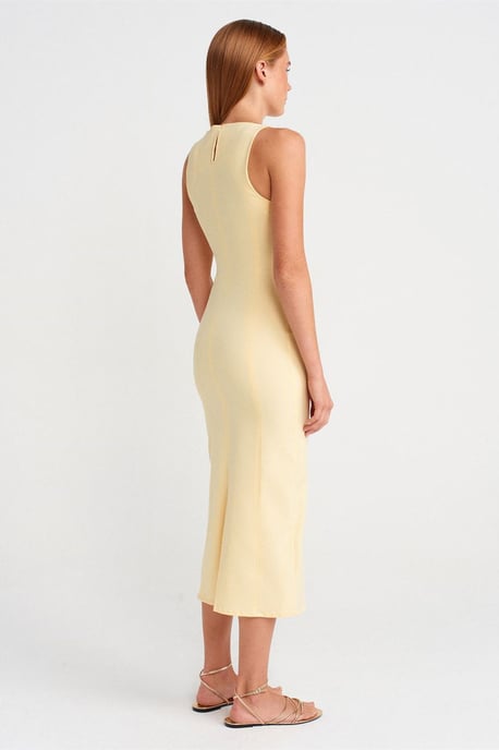 Mouwloze Midi Bodycon Jurk met Split - Image 2