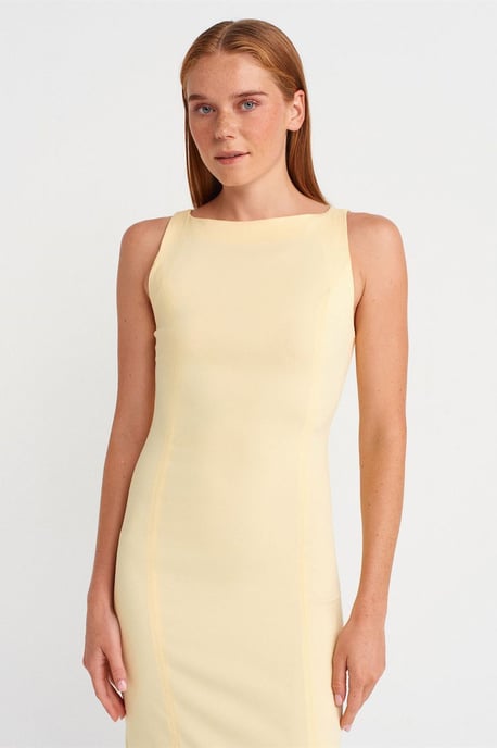Mouwloze Midi Bodycon Jurk met Split - Image 4