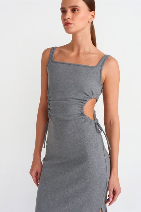 Sleeveless Bodycon Midi Dress With Cut-Out - Image 4