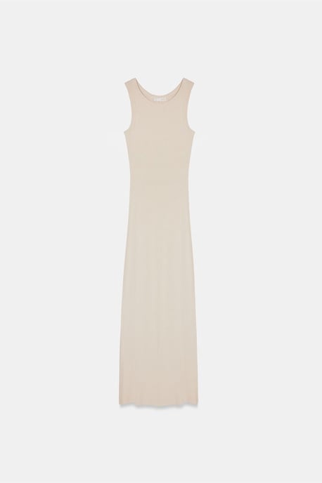 Geribbeld Mouwloos Bodycon Maxi Jurk - Image 5