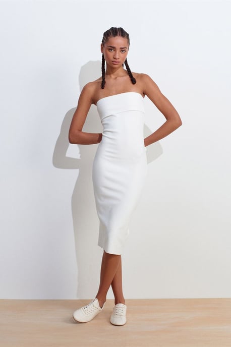 Strapless Bodycon Midi-jurk - Image 1