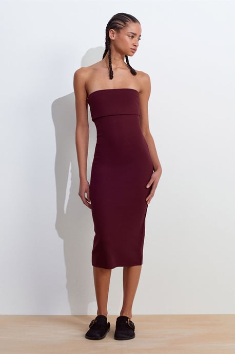 Strapless Bodycon Midi-jurk - Image 1