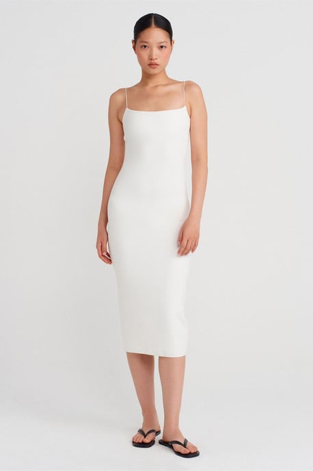 Mouwloze Bodycon Midi Jurk Met Cut-Out Detail - Image 1