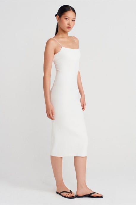 Mouwloze Bodycon Midi Jurk Met Cut-Out Detail - Image 3