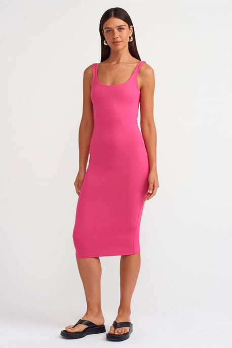 Mouwloze Bodycon Midi Jurk - Image 1