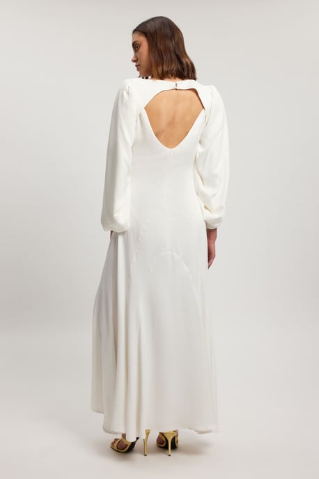 Satin Viscose Soft Midi Dress - Image 3