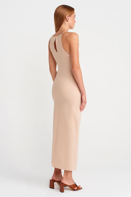 Bodycon Halterneck Midi Klänning Med Sprund - Image 2