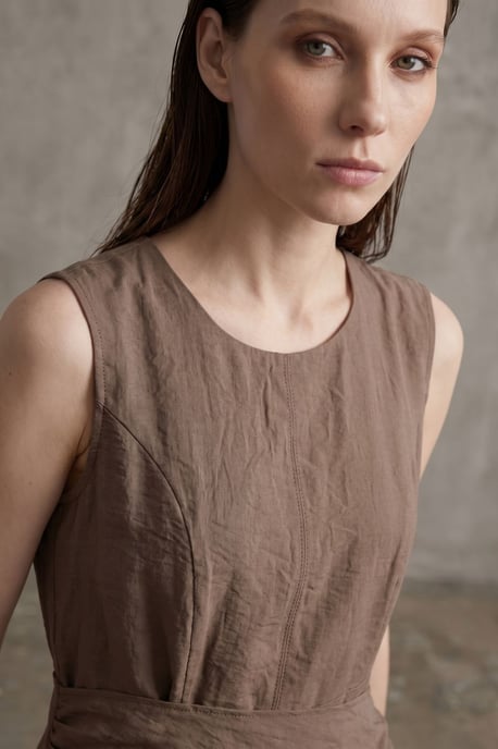 Mouwloze A-Lijn Midi Jurk - Image 5