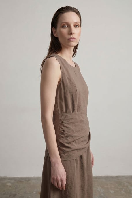 Mouwloze A-Lijn Midi Jurk - Image 6