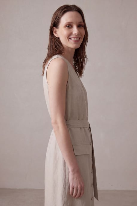 Dames Katoenen Poplin Midi Overhemdjurk - Image 5