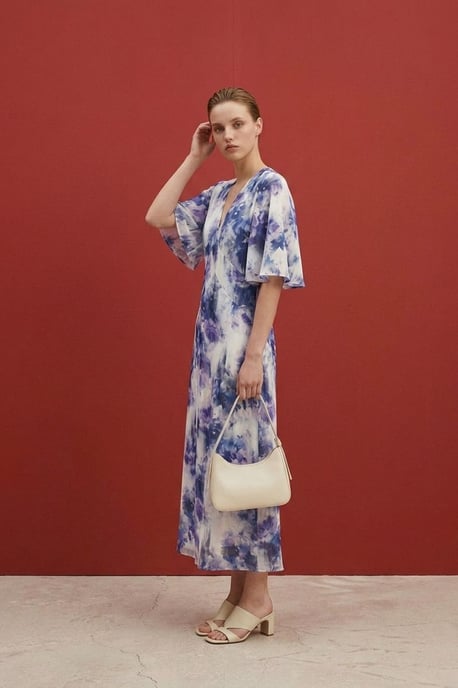 Abstracte Print Midi Jurk - Image 5