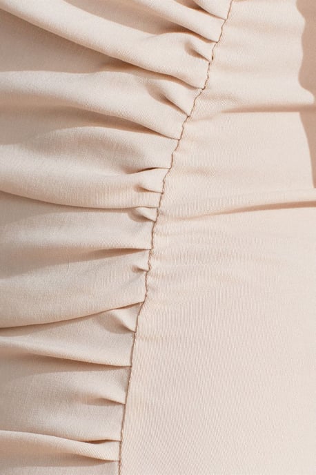 Strapless Bodycon Midi Jurk Met Splits - Image 4