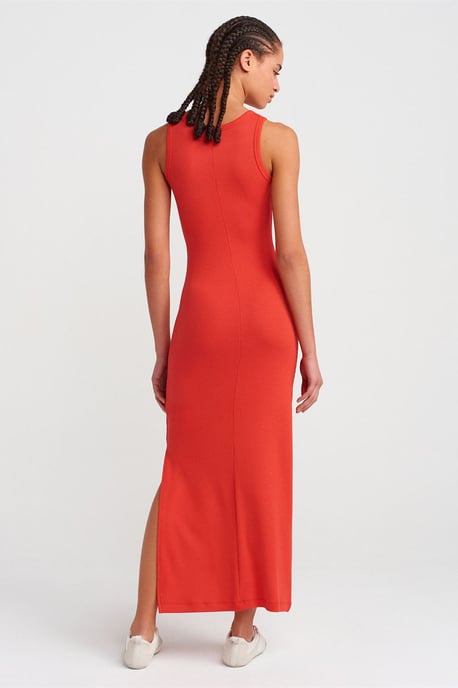 Mouwloze Bodycon Midi Jurk Met Splits - Image 2