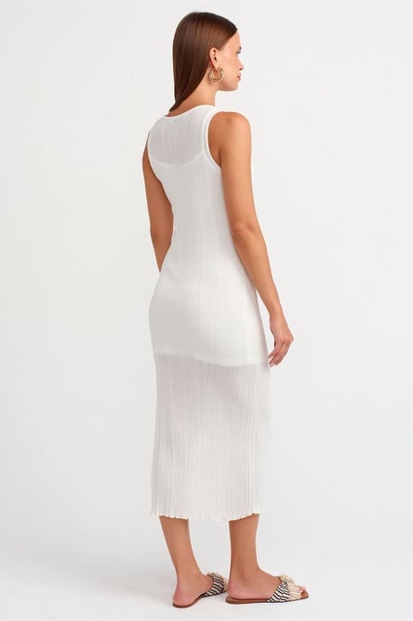 Ribbad ärmlös bodycon midiklänning - Image 2