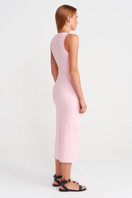 Mouwloze Midi Bodycon Jurk Met Splits - Image 2