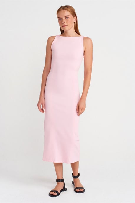 Mouwloze Midi Bodycon Jurk Met Splits - Image 4