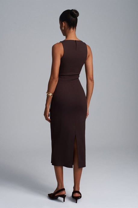 Mouwloze Midi Bodycon Jurk met Split - Image 2