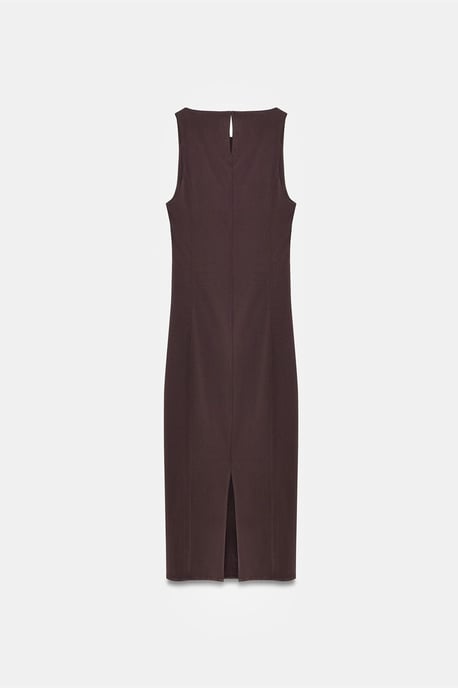 Mouwloze Midi Bodycon Jurk met Split - Image 6