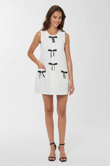 Bow Detailed Mini Dress - Image 2