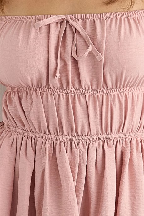 Tie-Up Detail Cotton Mini Dress - Image 5
