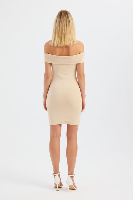 Avskuren axel Mini Bodycon Klänning - Image 4
