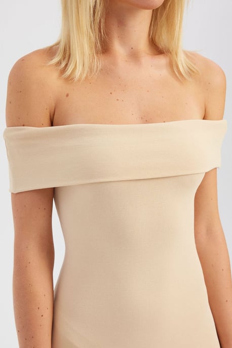 Avskuren axel Mini Bodycon Klänning - Image 5