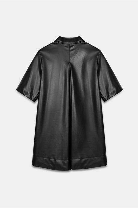 Luxe Fit Faux Leather Mini Shirtjurk - Image 6