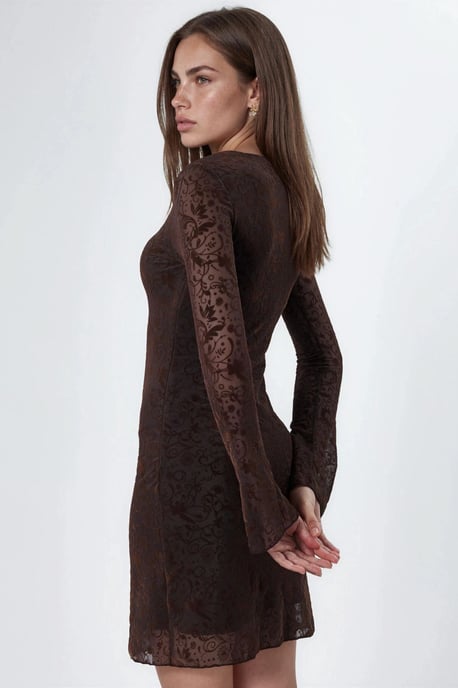 Bloemige Tulle Bodycon Mini Jurk - Image 2