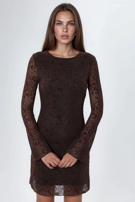 Bloemige Tulle Bodycon Mini Jurk - Image 5