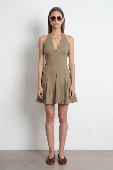 Halterneck Skater Mini Jurk - Image 4