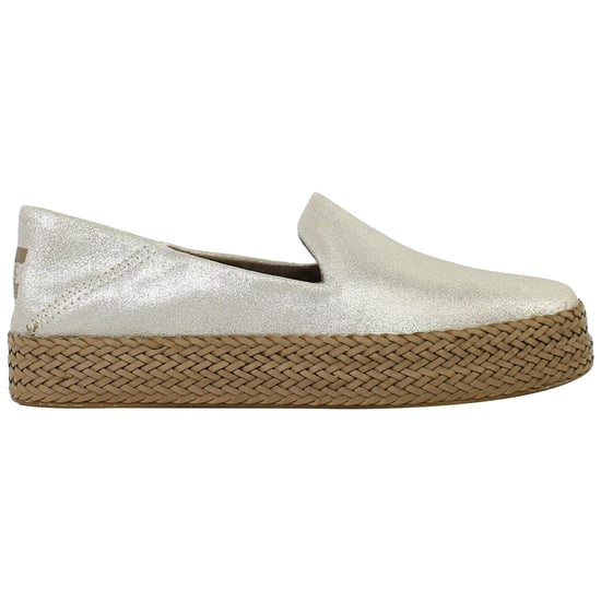 Toms Carolina Womens Silver Espadrilles - Image 1
