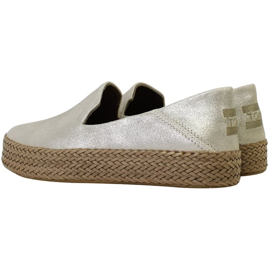 Toms Carolina Womens Silver Espadrilles - Image 3