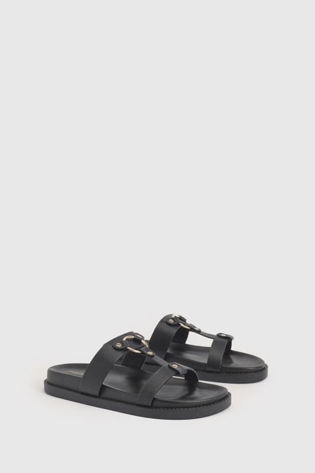 Wide Fit T Bar Chunky Sandals - Image 1