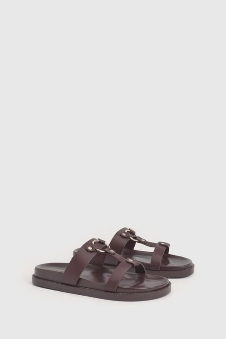 Wide Fit T Bar Chunky Sandals - Image 1