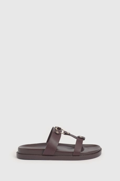 Wide Fit T Bar Chunky Sandals - Image 2