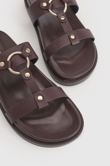 Wide Fit T Bar Chunky Sandals - Image 4