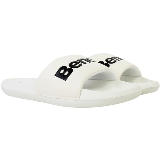 Bench Cruise Mens White Sliders - Image 2
