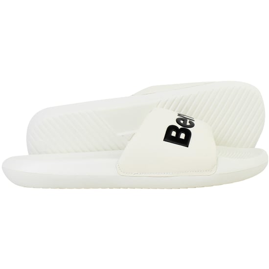 Bench Cruise Mens White Sliders - Image 4
