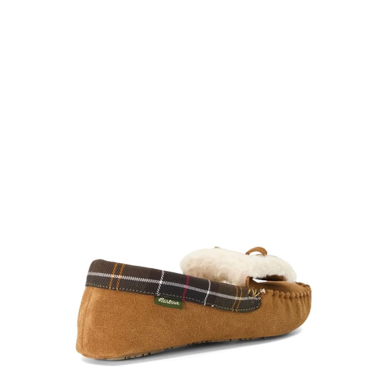 Barbour Ladies Ladies Darcie1 - Tartan-Trim Suede Slippers - Image 4