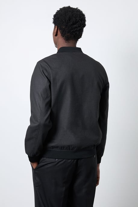 Black Smart Bomber Jacket - Image 3