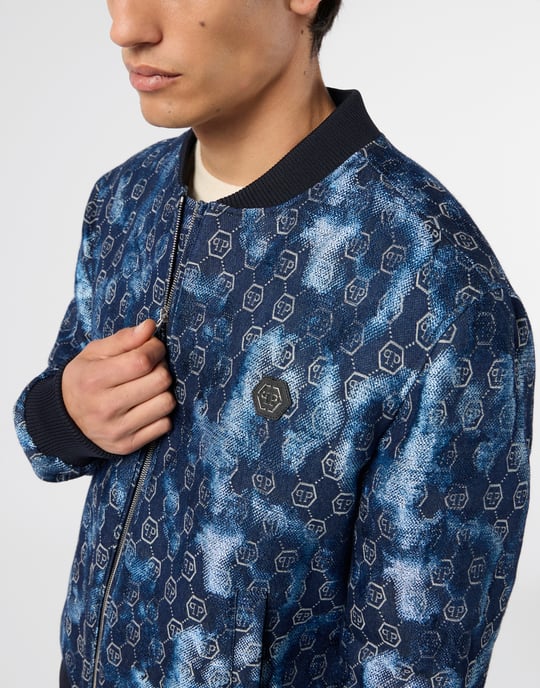 Jacquard Denim Bomber Monogram - Image 3