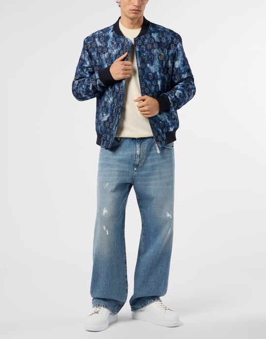 Jacquard Denim Bomber Monogram - Image 4