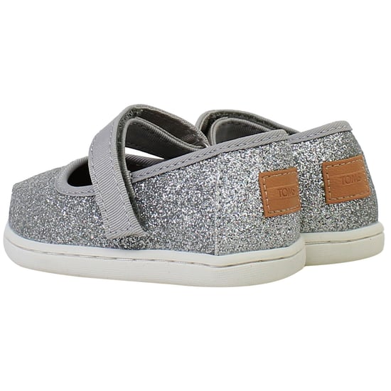 Toms Mary Jane Kids Silver Plimsolls - Image 3